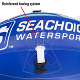 Seachoice 86904 Sea-Normus Towable Tube, Open Top Boat Tube w/ Air-Cushioned Floor, 4 Person, 69 In. X 69 In.