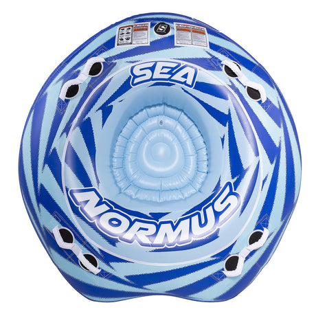 Seachoice 86904 Sea-Normus Towable Tube, Open Top Boat Tube w/ Air-Cushioned Floor, 4 Person, 69 In. X 69 In.