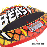 Seachoice 86931 Sea Beast Deck Tube, Reinforced Towing System, For 1 to 3 Riders Up to 510 Lbs., 75 In. X 62 In.