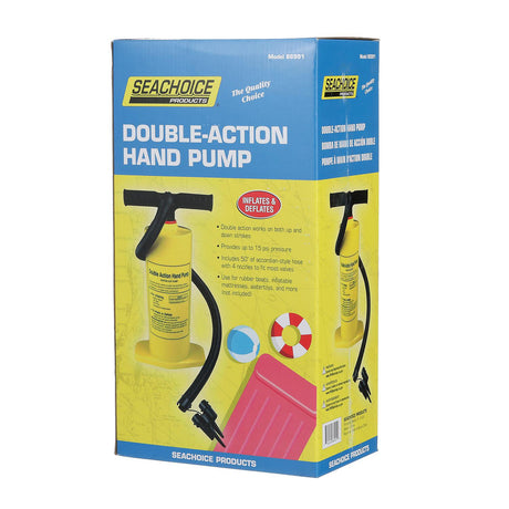 Seachoice Double-Action Air Pump w/ 50-in. Hose, 15 PSI, Inflates and Deflates