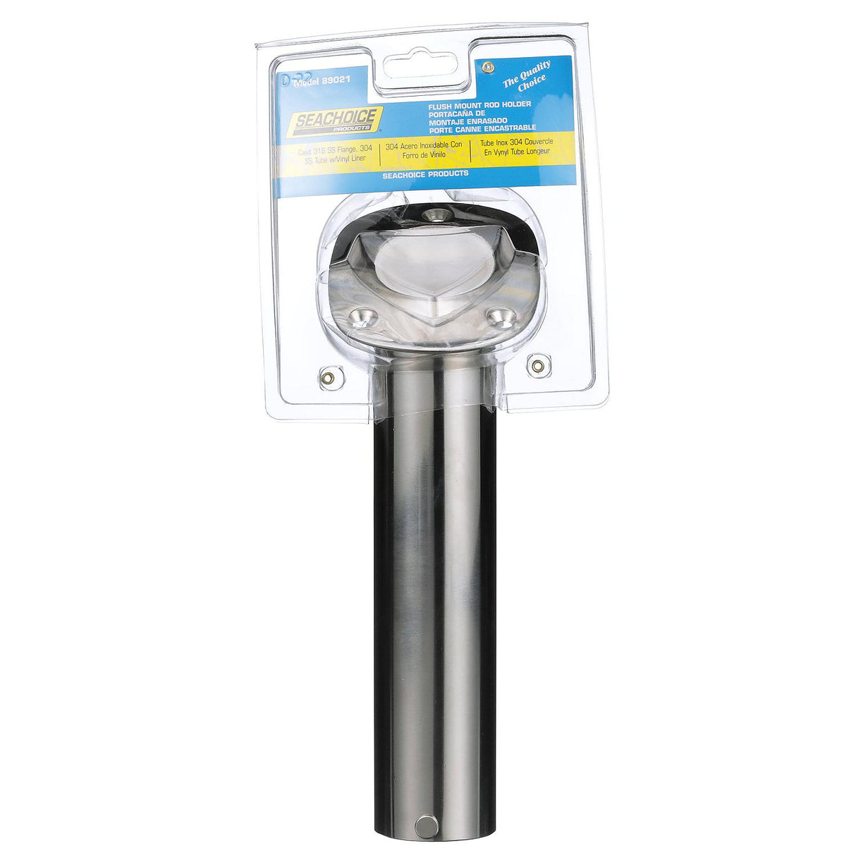 Seachoice Fishing Rod Holder, Cast Stainless Steel, 30 Degree Gunnel Mount