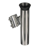 Seachoice Rail Mount Fishing Rod Holder, Mounts Vertically, Stainless Steel