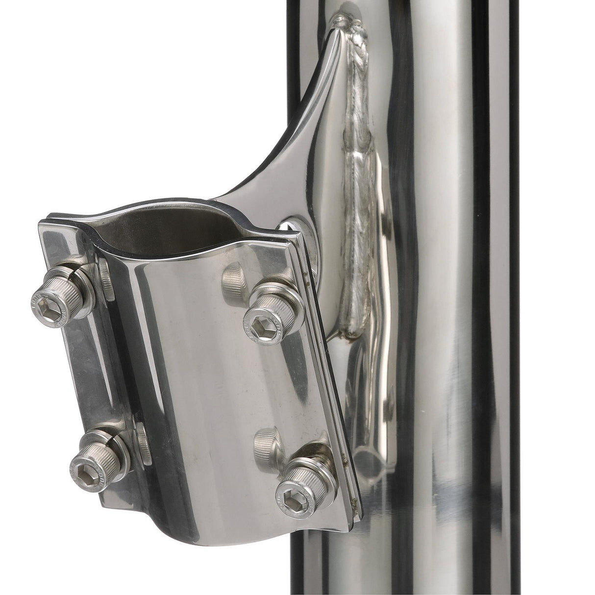 Seachoice Rail Mount Fishing Rod Holder, Mounts Vertically, Stainless Steel