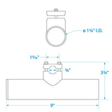 Seachoice 89151 Clamp-On Fishing Rod Holder, 9 in., Stainless Steel