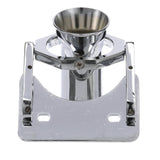 Seachoice Flat Chair Rod Gimbal, Fits Under Chair to Provide 4-Way Swivel, Chrome-Plated Cast Brass, Black, One Size