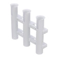 Seachoice Fishing 3-Rod Storage Rack, Holds 3 Fishing Rods With Slots for Knives and Pliers, White