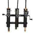 Seachoice Fishing 3-Rod Storage Rack, Holds 3 Fishing Rods with Slots for Knives and Pliers, Black