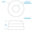 Seachoice Stainless Steel Mesh Strainer, 3/4 In.
