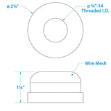 Seachoice Stainless Steel Mesh Strainer, 3/4 In.
