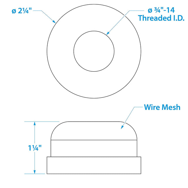 Seachoice Stainless Steel Mesh Strainer, 3/4 In.