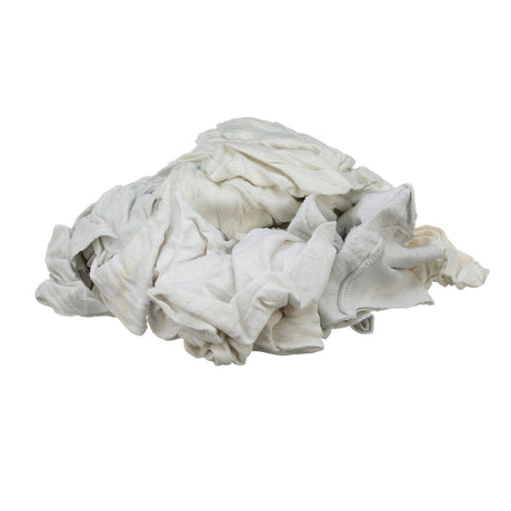 Seachoice Recycled White Fleece Wiping Cloths, Beefy and Absorbent, 1 Lb. Bag
