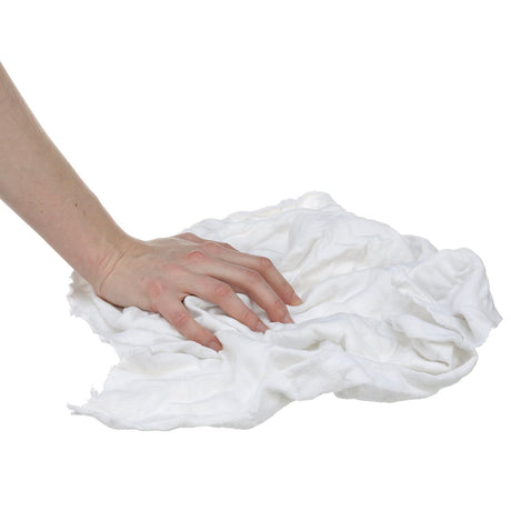 Seachoice Recycled White Knit Wiping Cloths, Low-Lint, 4 Lb. Box