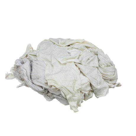 Seachoice Recycled White Knit Wiping Cloths, Low-Lint, 1 Lb. Box