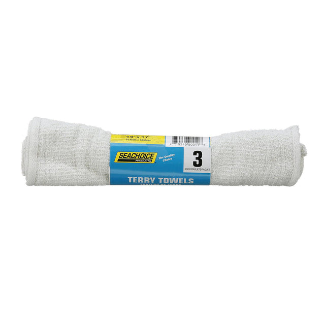 Seachoice Terry Towels, 14 in. X 17 in. Size, 3-Pack Roll