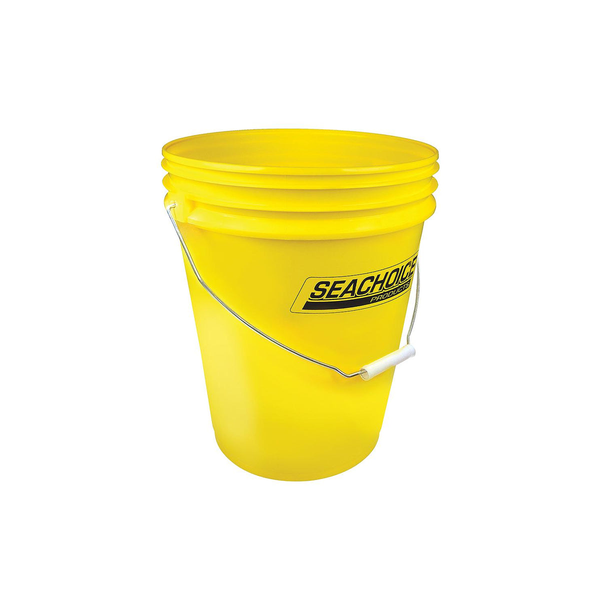 Seachoice 5-Gallon Plastic Bucket w/ Metal Handle, Yellow