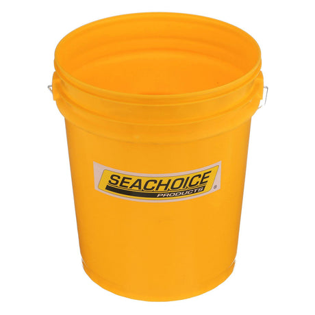 Seachoice 5-Gallon Plastic Bucket w/ Metal Handle, Yellow