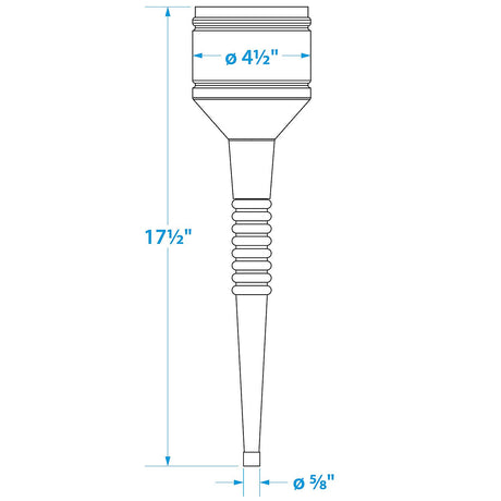 Seachoice 2 Piece Red Funnel with Filter, 5.5 in., Flexible Strainer