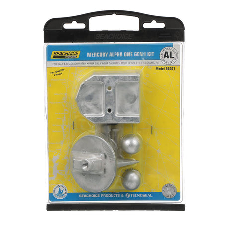 Seachoice 95001 Anode Kit, Mercruiser Alpha One (1984-1990), Aluminum, Cadmium-Free, Environmentally Friendly