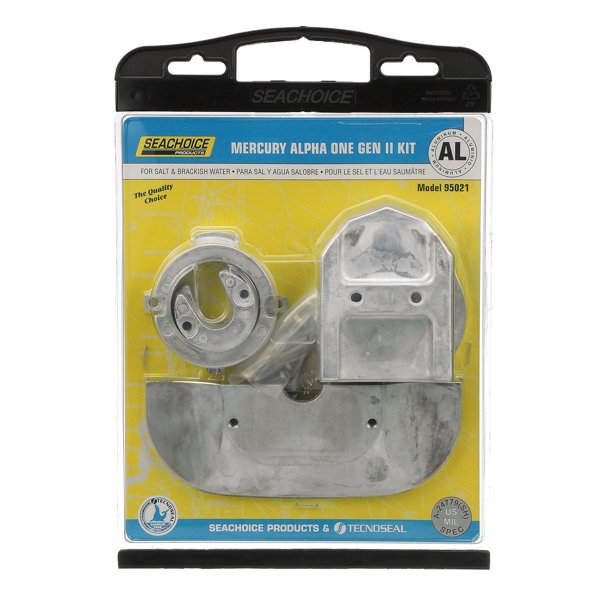 Seachoice 95021 Anode Kit, Mercruiser Alpha One Gen II (1991 & Newer), Aluminum, Cadmium-Free, Environmentally Friendly