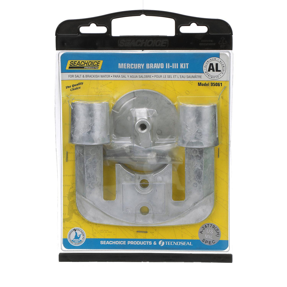 Seachoice 95061 Anode Kit, Mercruiser Bravo II (1989-Present)/III (1989-2003), Aluminum, Cadmium-Free, Environmentally Friendly