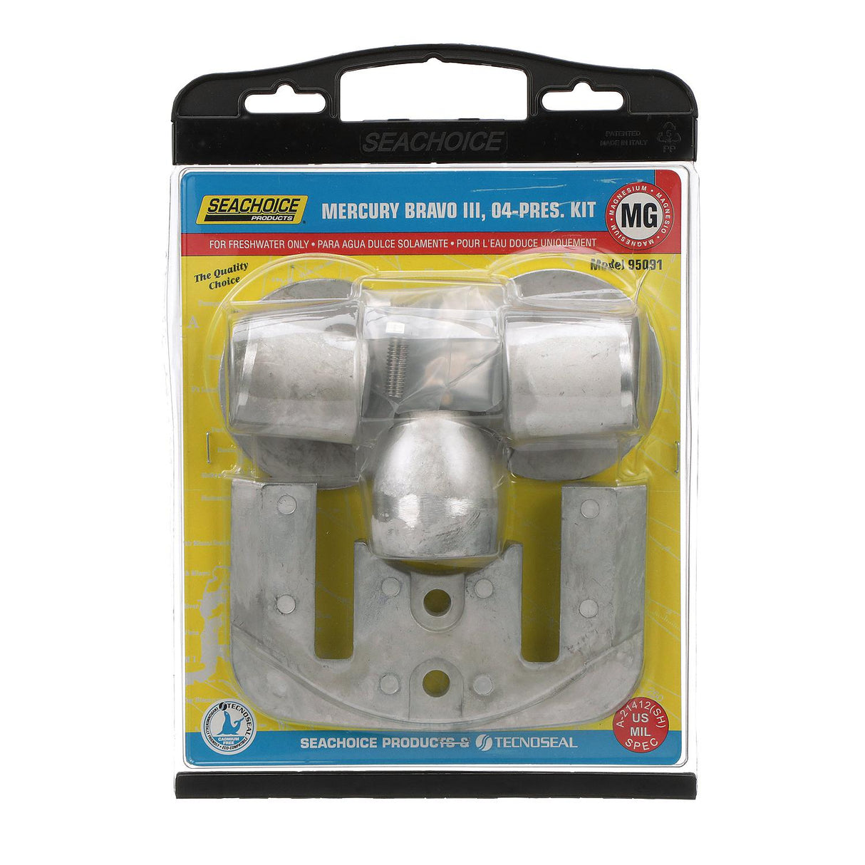 Seachoice 95091 Anode Kit, Mercruiser Bravo III (2004-Present), Magnesium Fresh Water Use, Cadmium-Free, Environmentally Friendly