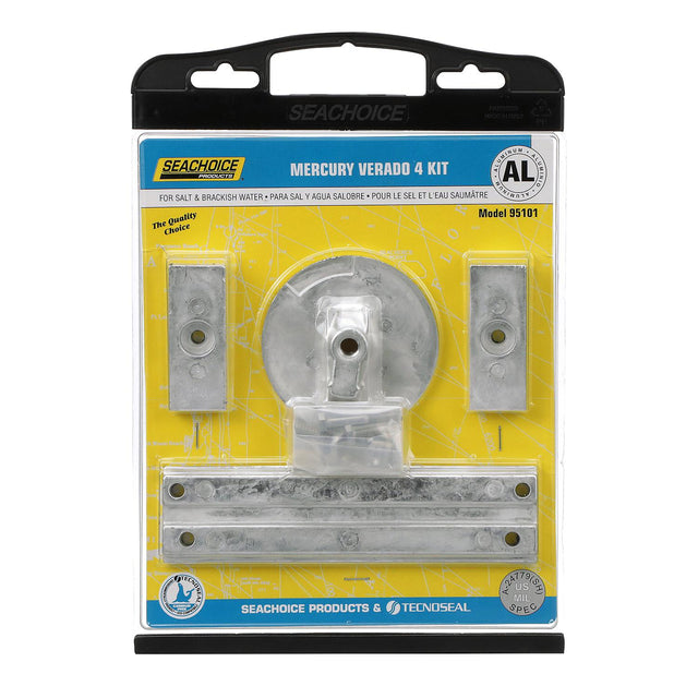 Seachoice 95101 Anode Kit, Mercury Verado 4-Cylinder, Aluminum