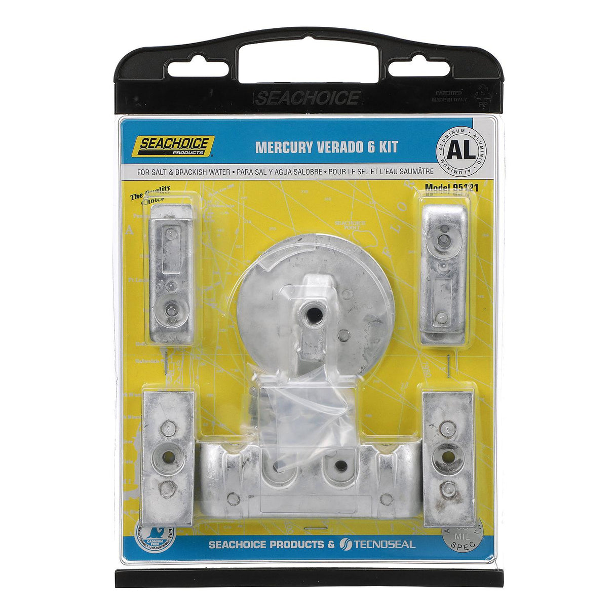 Seachoice 95121 Anode Kit, Mercury Verado 6-Cylinder, Aluminum