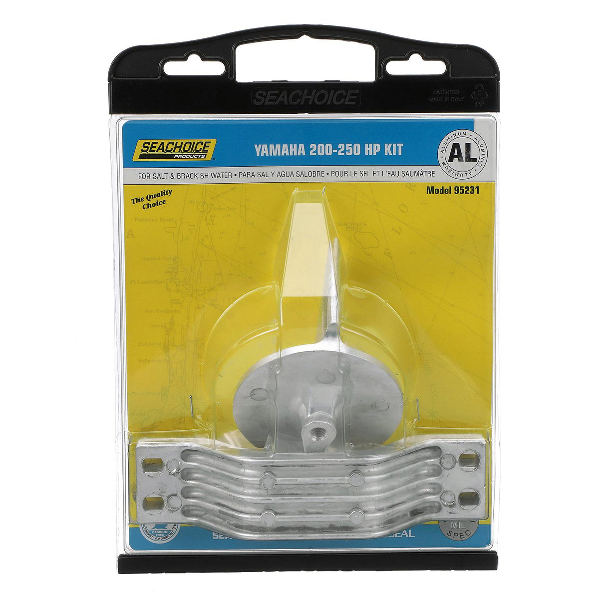 Seachoice Anode Kit, Yamaha 200-250hp, Aluminum, Cadmium-Free, Environmentally Friendly