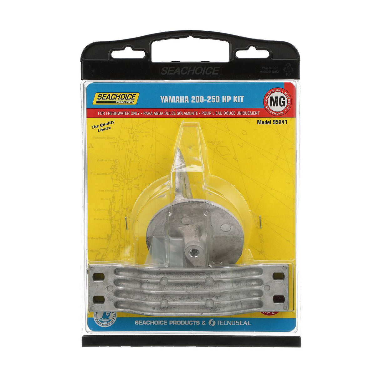 Seachoice Anode Kit, Yamaha 200-250hp, Magnesium, Fresh Water Use, Cadmium-Free, Environmentally Friendly