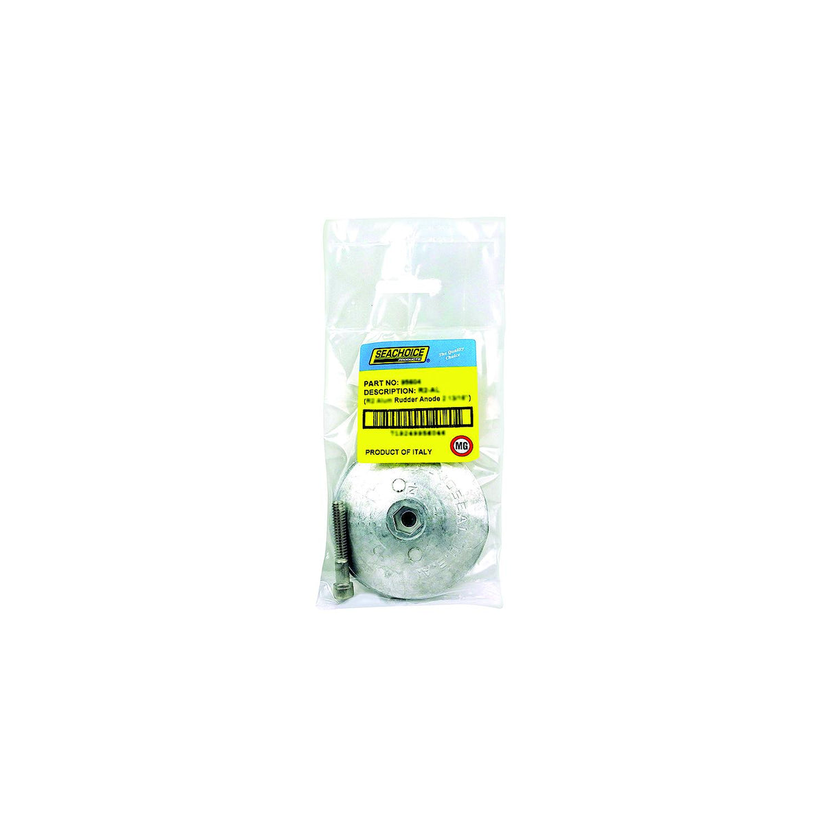 Seachoice 95603 Rudder & Trim Tab Anode w/Allen Screw, Magnesium, Model R1, Size 1-7/8" dia. x 1/4"