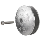 Seachoice 95607 Rudder & Trim Tab Anode w/Allen Screw, Aluminum, Model R3, Size 3-3/4" dia. x 1/2"