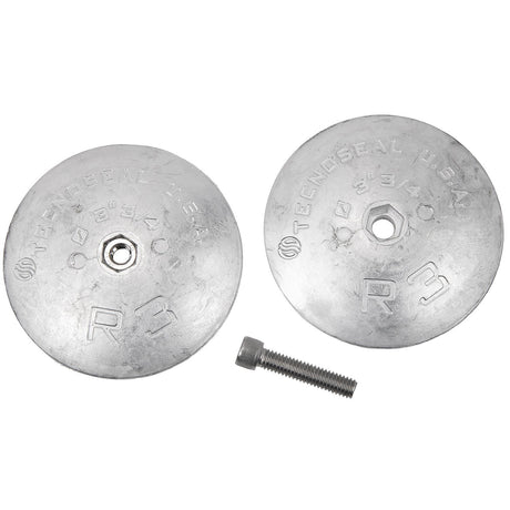 Seachoice 95607 Rudder & Trim Tab Anode w/Allen Screw, Aluminum, Model R3, Size 3-3/4" dia. x 1/2"