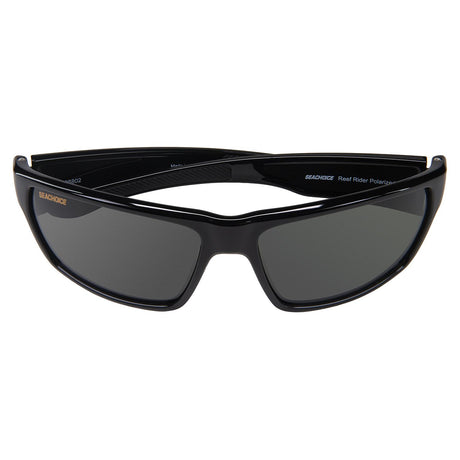 Seachoice 98802 "Reef Rider" Polarized Sunglasses, Frame: Shiny Black, Lens: Grey