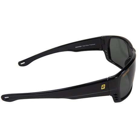 Seachoice 98802 "Reef Rider" Polarized Sunglasses, Frame: Shiny Black, Lens: Grey