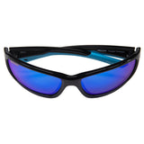 Seachoice 98803 "Voyager" Polarized Sunglasses, Frame: Shiny Black, Lens: Blue Mirror