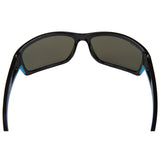 Seachoice 98803 "Voyager" Polarized Sunglasses, Frame: Shiny Black, Lens: Blue Mirror