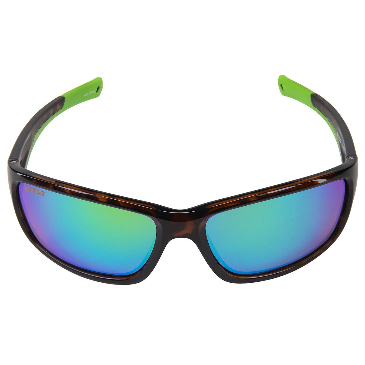 Seachoice 98804 "Voyager" Polarized Sunglasses, Frame: Shiny Tortoise, Lens: Green Mirror