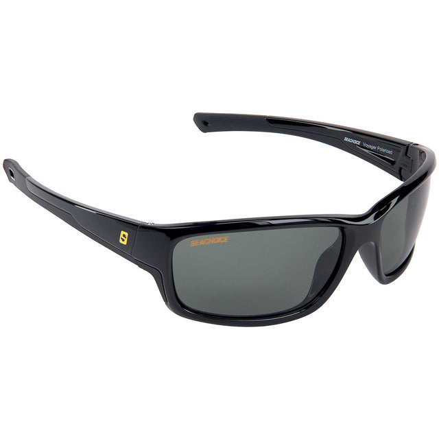 Seachoice 98805 "Voyager" Polarized Sunglasses, Frame: Black, Lens: Grey