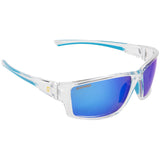 Seachoice 98806 "Seaspray" Polarized Sunglasses, Frame: Shiny Clear, Lens: Blue Mirror