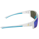 Seachoice 98807 "Seaspray" Polarized Sunglasses, Frame: Matte Clear, Lens: Blue Mirror