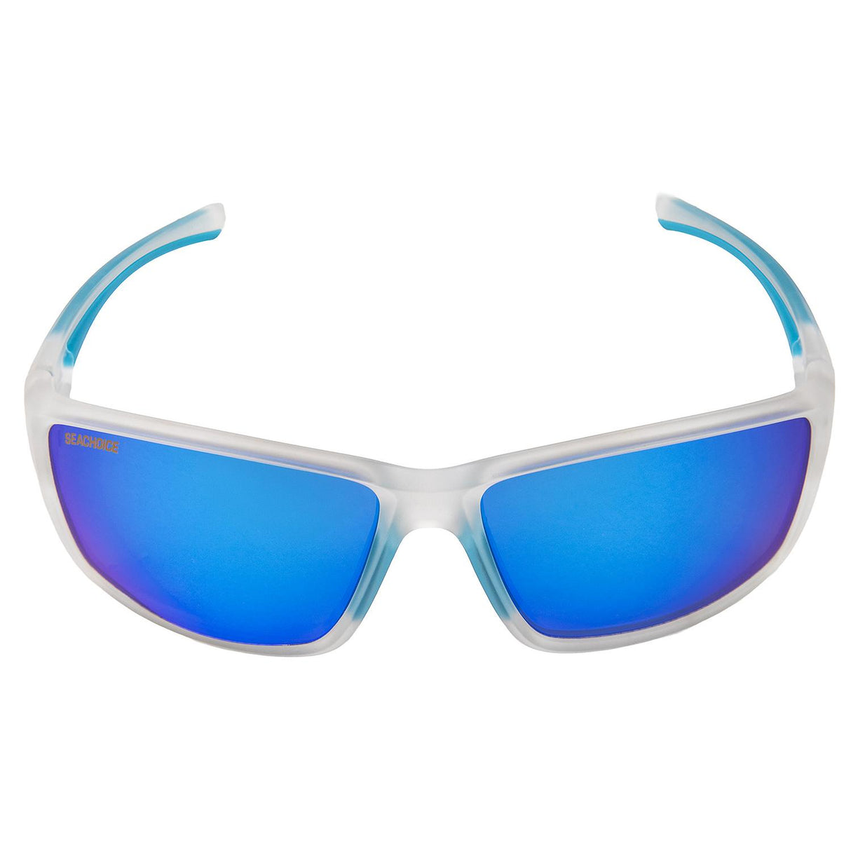 Seachoice 98807 "Seaspray" Polarized Sunglasses, Frame: Matte Clear, Lens: Blue Mirror