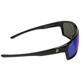Seachoice 98810 "Sentry" Polarized Sunglasses, Frame: Shiny Black, Lens: Blue Mirror