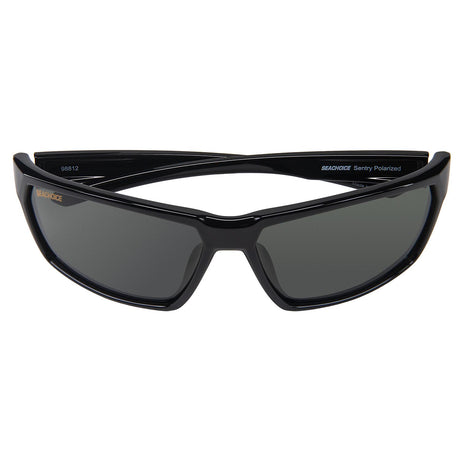 Seachoice 98812 "Sentry" Polarized Sunglasses, Frame: Shiny Black, Lens: Grey