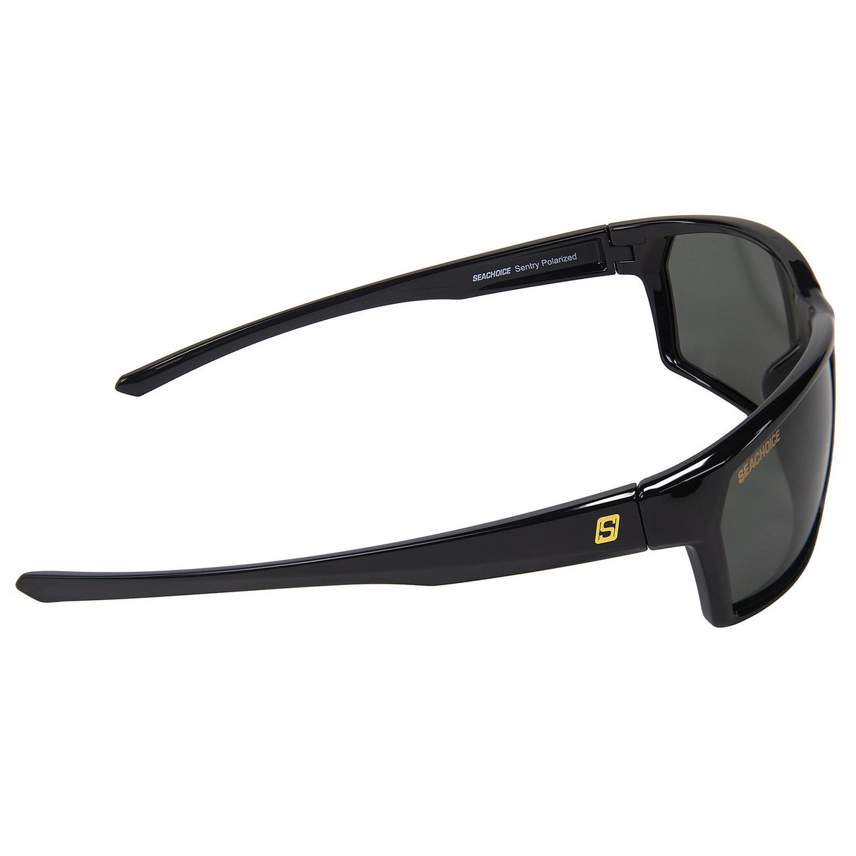 Seachoice 98812 "Sentry" Polarized Sunglasses, Frame: Shiny Black, Lens: Grey