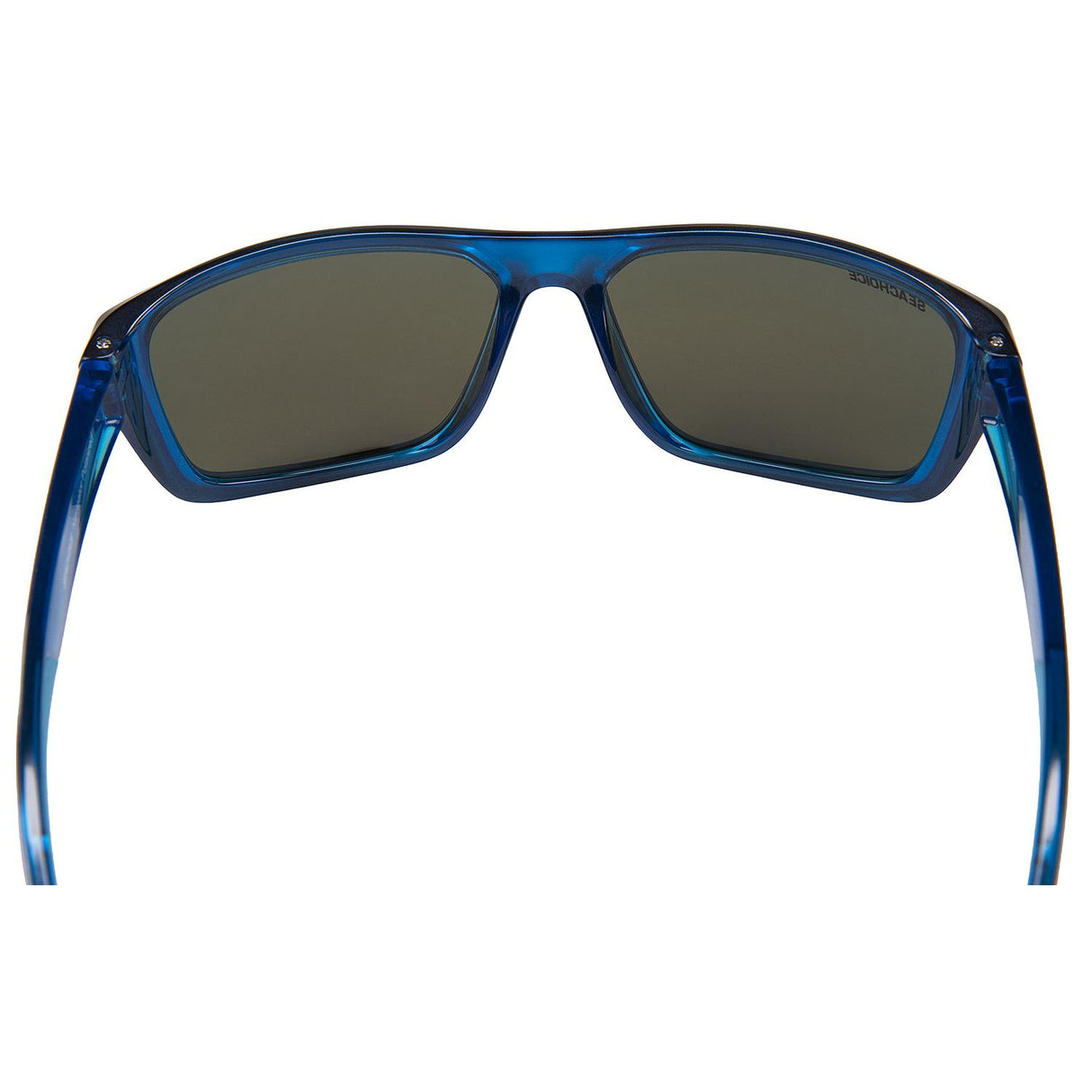 Seachoice 98813 "Navigator" Polarized Sunglasses, Frame: Shiny Black/Black Backspray, Lens: Blue Mirror
