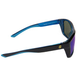 Seachoice 98813 "Navigator" Polarized Sunglasses, Frame: Shiny Black/Black Backspray, Lens: Blue Mirror
