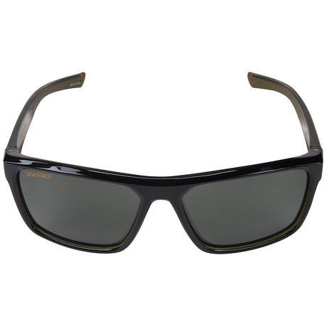 Seachoice 98814 "Navigator" Polarized Sunglasses, Frame: Shiny Black/Green Backspray, Lens: Grey