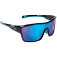Seachoice 98817 "Nautilus" Polarized Sunglasses, Frame: Shiny Black, Lens: Blue Mirror