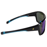 Seachoice 98817 "Nautilus" Polarized Sunglasses, Frame: Shiny Black, Lens: Blue Mirror