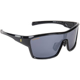 Seachoice 98819 "Nautilus" Polarized Sunglasses, Frame: Shiny Black, Lens: Full Silver Mirror